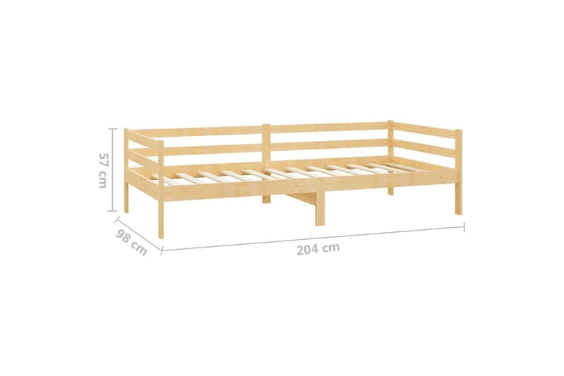 Dagbädd med madrass 90x200 cm massiv furu - Vit - Möbler - Soffa - Dagbädd