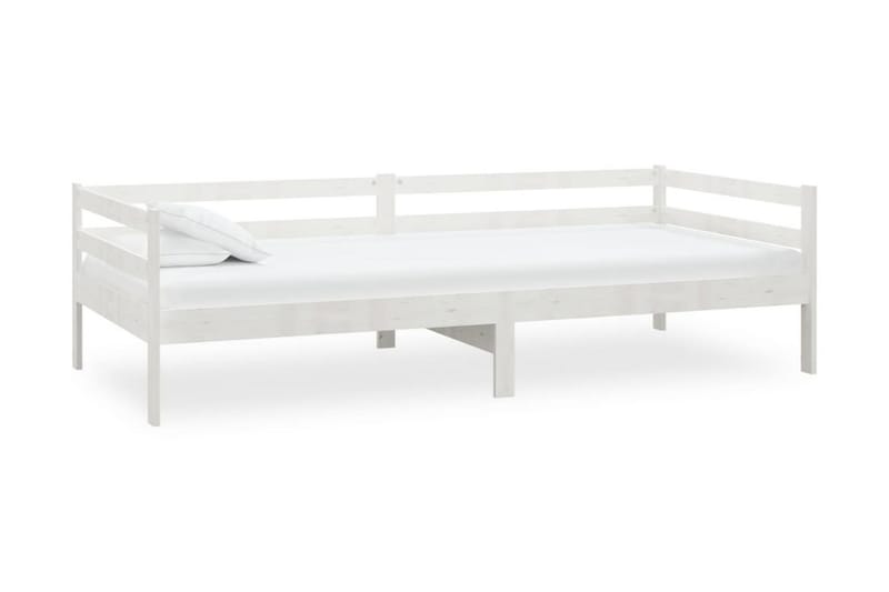 Dagbädd med madrass 90x200 cm vit massiv furu - Vit - Möbler - Soffa - Dagbädd