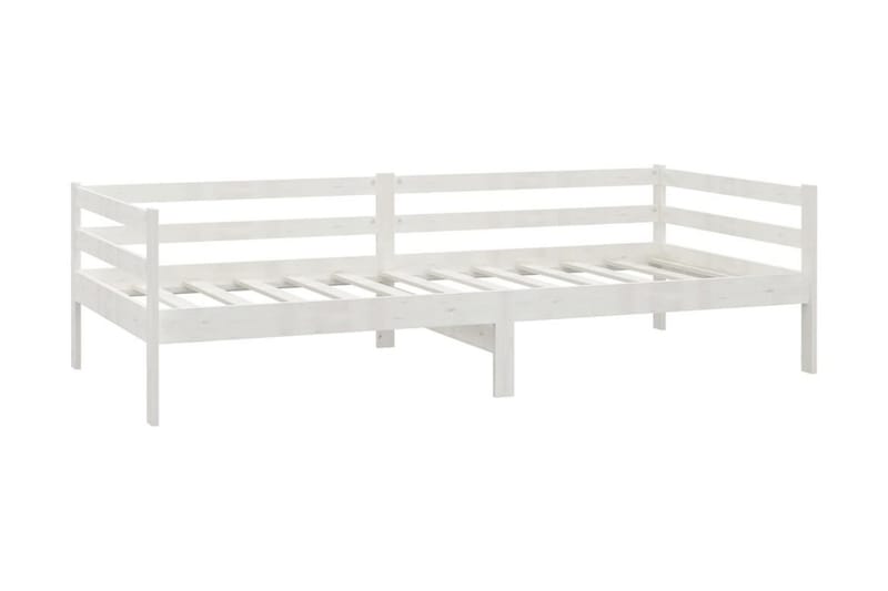 Dagbädd med madrass 90x200 cm vit massiv furu - Vit - Möbler - Soffa - Dagbädd