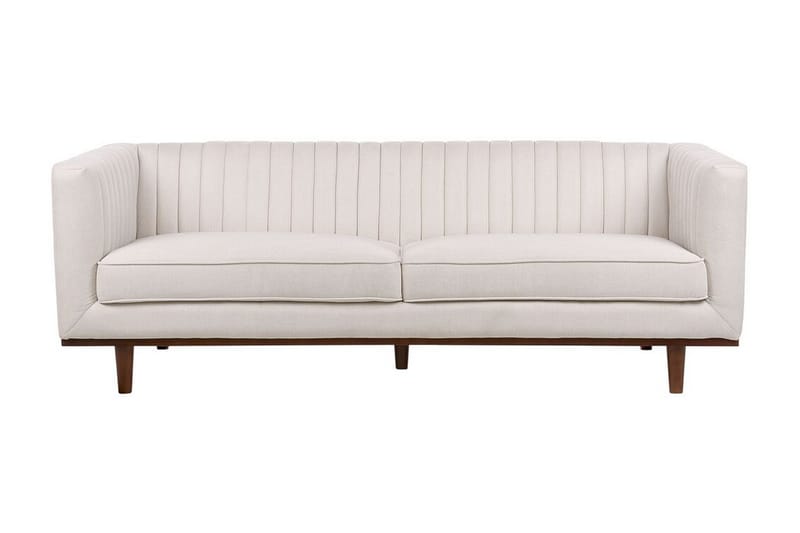 Daymian Soffa 3-sits - Beige/Mörkt trä - Möbler - Soffa - 3 sits soffa