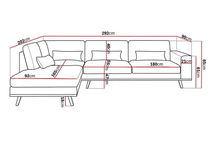 2,5-sits L-Soffa Haga Linne - Beige - Möbler - Soffa - Divansoffa & schäslongsoffa - 2 sits soffa med divan