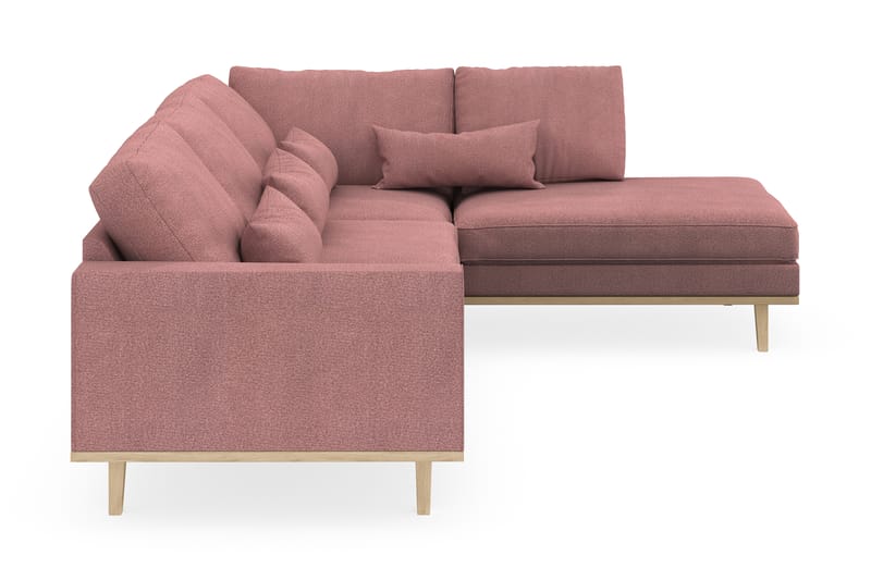 2,5-sits L-Soffa Haga Linne - Rosa - Möbler - Soffa - Divansoffa & schäslongsoffa - 2 sits soffa med divan