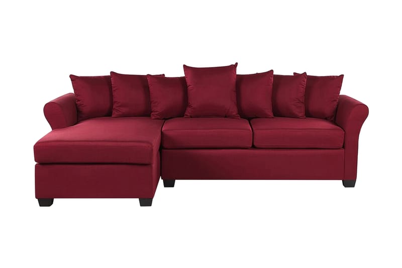 3-sits Hörnsoffa Lyngsnes - Mörkröd - 2 sits soffa med divan - 4 sits soffa med divan - Sammetssoffa - Skinnsoffa - 3 sits soffa med divan - Divansoffa & schäslongsoffa
