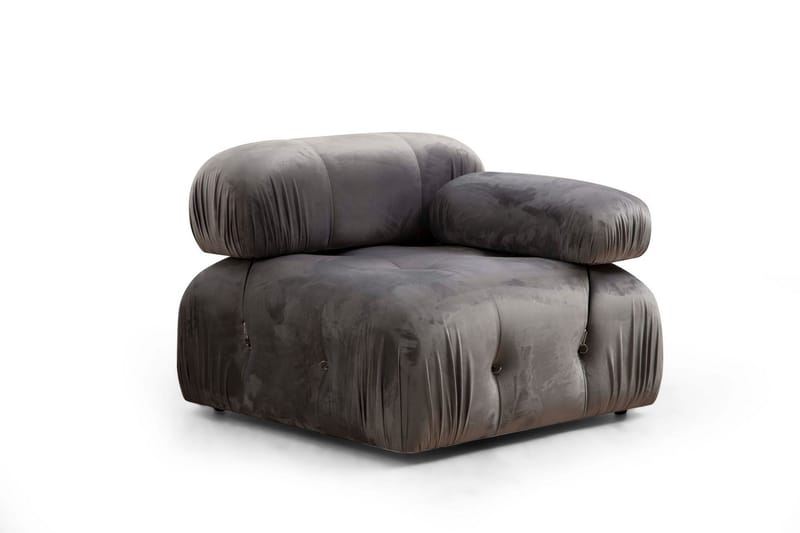 Bubblig Divansoffa 3-sits 288 cm Belgin - Grå - Möbler - Soffa - Divansoffa & schäslongsoffa - 3 sits soffa med divan