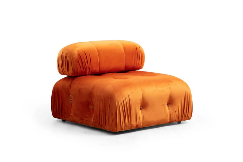 Bubblig Divansoffa 3-sits 288 cm  Belgin - Orange - Möbler - Soffa - Divansoffa & schäslongsoffa - 3 sits soffa med divan