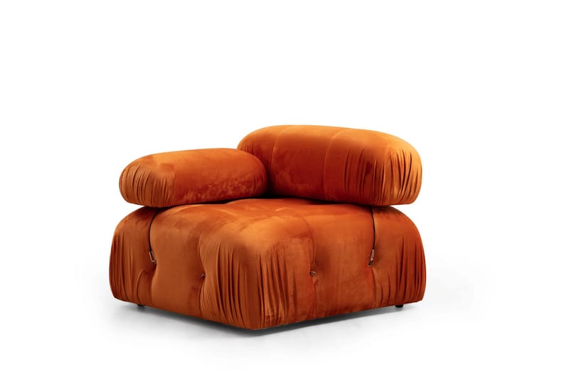 Bubblig Divansoffa 3-sits 288 cm  Belgin - Orange - Möbler - Soffa - Divansoffa & schäslongsoffa - 3 sits soffa med divan