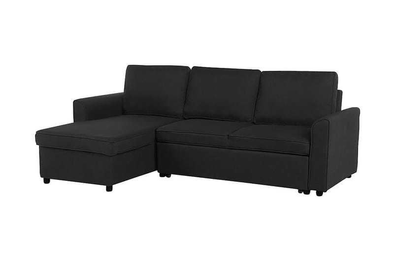 Hörnsoffa Nesna 228 cm - Svart - Möbler - Soffa - Divansoffa & schäslongsoffa - 3 sits soffa med divan