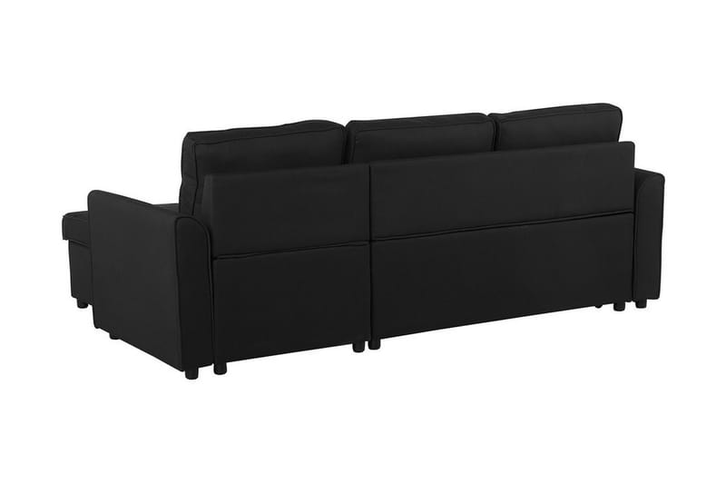 Hörnsoffa Nesna 228 cm - Svart - Möbler - Soffa - Divansoffa & schäslongsoffa - 3 sits soffa med divan