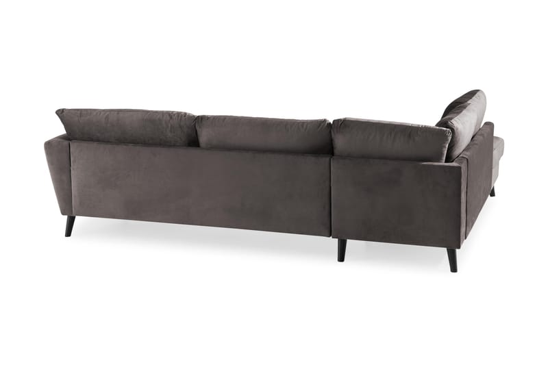 Soffa Colt 3-sits med Schäslong Vänster Sammet - Mörkgrå - Möbler - Soffa - Divansoffa & schäslongsoffa - 3 sits soffa med divan