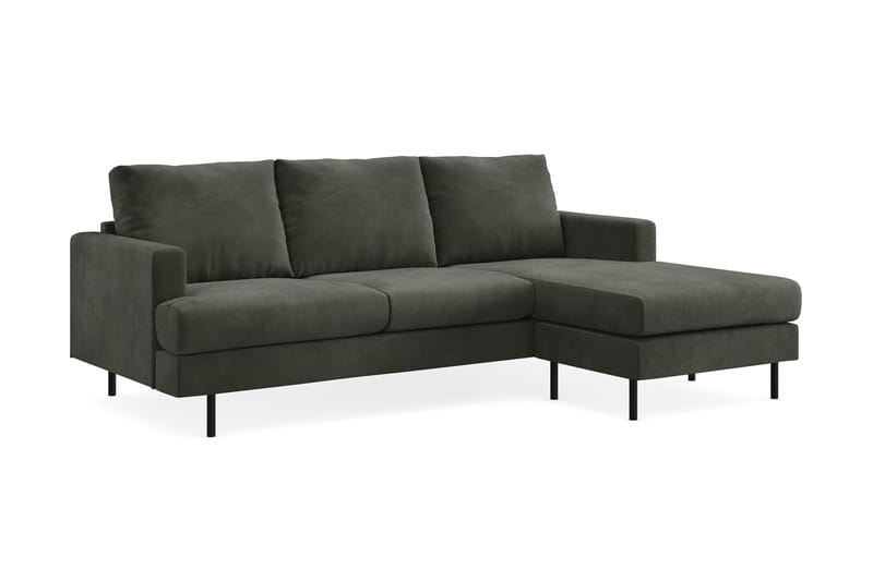 Soffa m. Divan Armunia Compact 3-sits - Mörkgrön - Möbler - Soffa - Divansoffa & schäslongsoffa - 3 sits soffa med divan