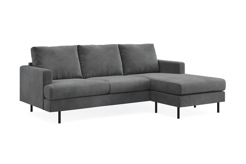 Soffa m. Divan Höger Armunia Compact 3-sits - Grå - Möbler - Soffa - Divansoffa & schäslongsoffa - 3 sits soffa med divan