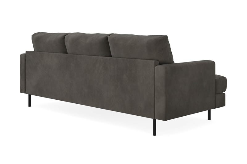 Soffa m. Divan Höger Armunia Compact 3-sits - Mörkgrå - Möbler - Soffa - Divansoffa & schäslongsoffa - 3 sits soffa med divan