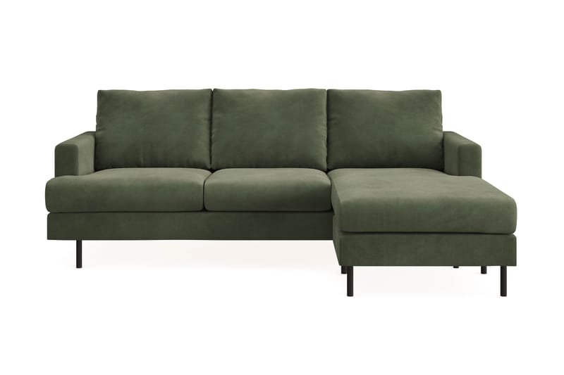 Soffa m. Divan Höger Menard Compact 3-sits - Grön - Möbler - Soffa - Divansoffa & schäslongsoffa - 3 sits soffa med divan