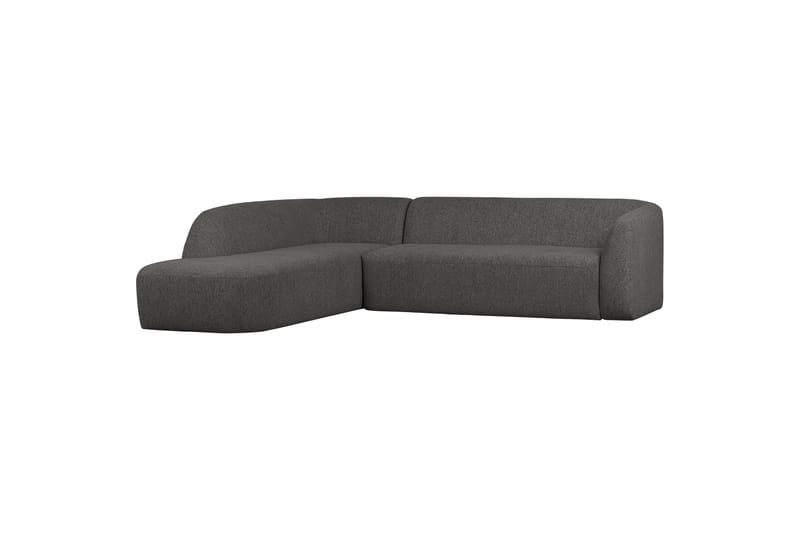 Soffa med Schäslong Mooli 3-sits - Grå/Svart - Möbler - Soffa - Divansoffa & schäslongsoffa - 3 sits soffa med divan