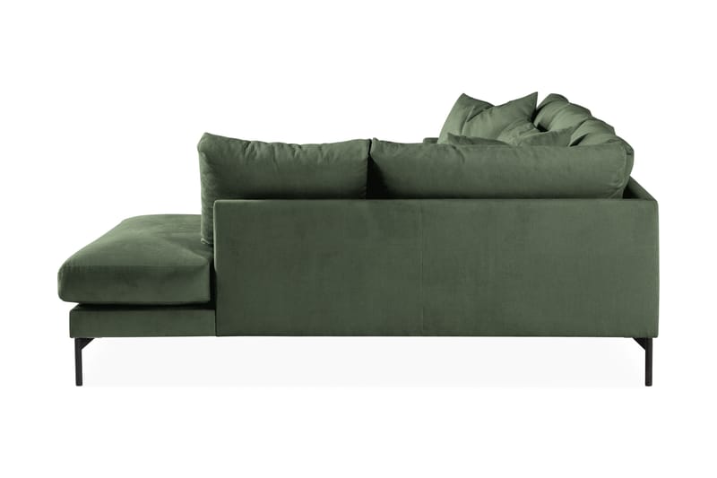 3-sits Soffa med Schäslong Armunia Höger - Grön/Svart - 2 sits soffa med divan - 4 sits soffa med divan - Sammetssoffa - Skinnsoffa - 3 sits soffa med divan - Divansoffa & schäslongsoffa