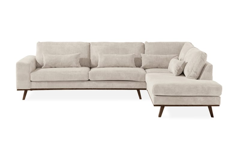 2,5-sits L-Soffa Haga Manchester - Beige - 4 sits soffa med divan - Divansoffa & schäslongsoffa