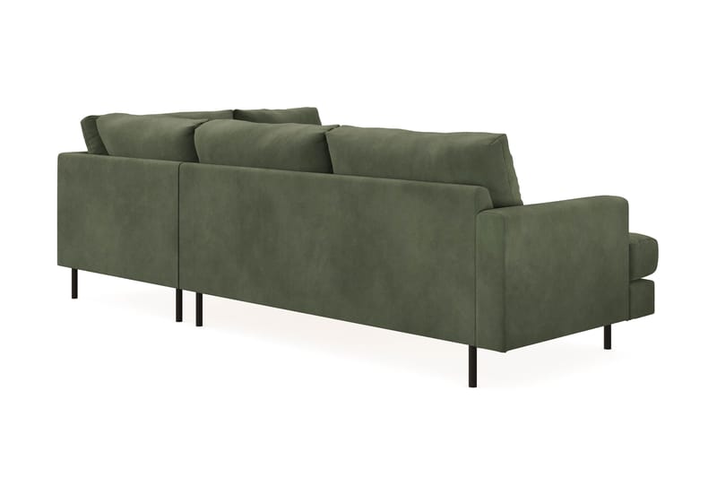 Soffa m. Schäslong Armunia Compact 4-sits - Grön - 2 sits soffa med divan - 4 sits soffa med divan - Sammetssoffa - Skinnsoffa - 3 sits soffa med divan - Divansoffa & schäslongsoffa