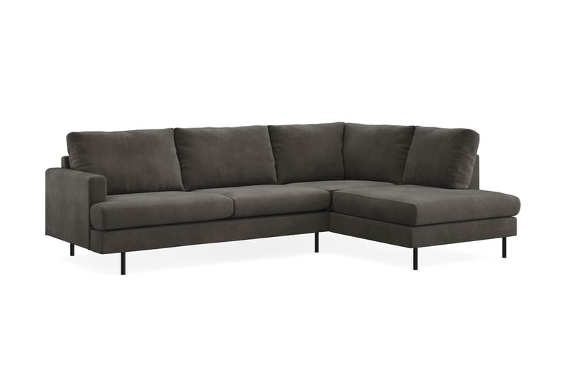 Soffa m. Schäslong Armunia Compact 4-sits - Mörkgrå - Möbler - Soffa - Divansoffa & schäslongsoffa - 4 sits soffa med divan