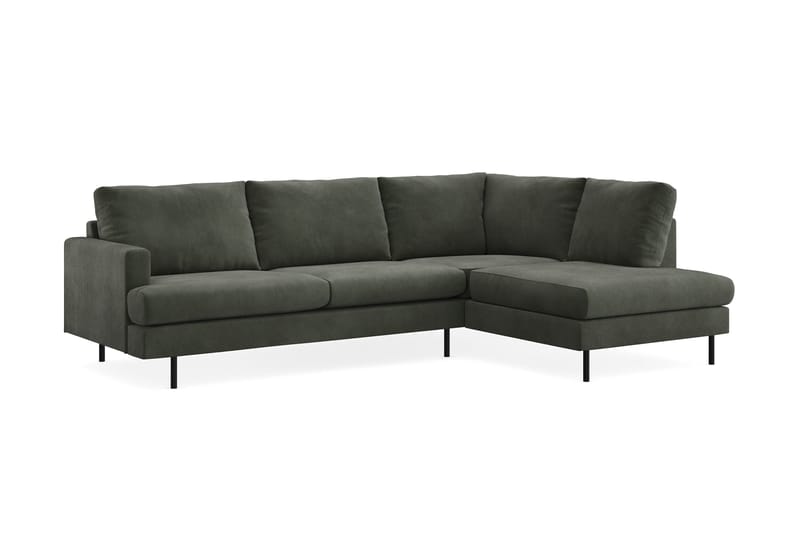 Soffa m. Schäslong Armunia Compact 4-sits - Mörkgrön - Möbler - Soffa - Divansoffa & schäslongsoffa - 4 sits soffa med divan