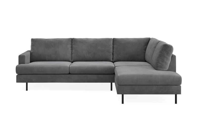 Soffa m. Schäslong Menard Compact 4-sits - Grå - Möbler - Soffa - Divansoffa & schäslongsoffa - 4 sits soffa med divan