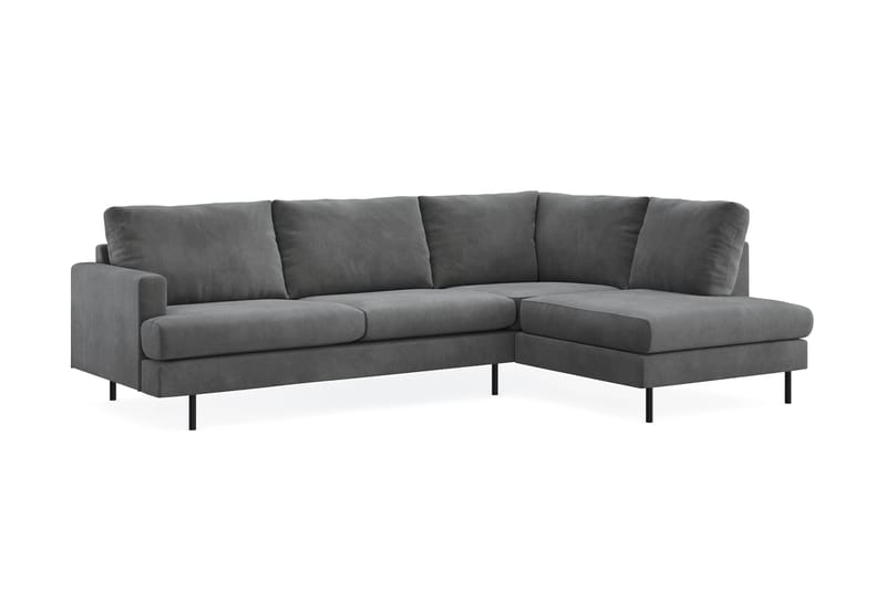 Soffa m. Schäslong Menard Compact 4-sits - Grå - Möbler - Soffa - Divansoffa & schäslongsoffa - 4 sits soffa med divan