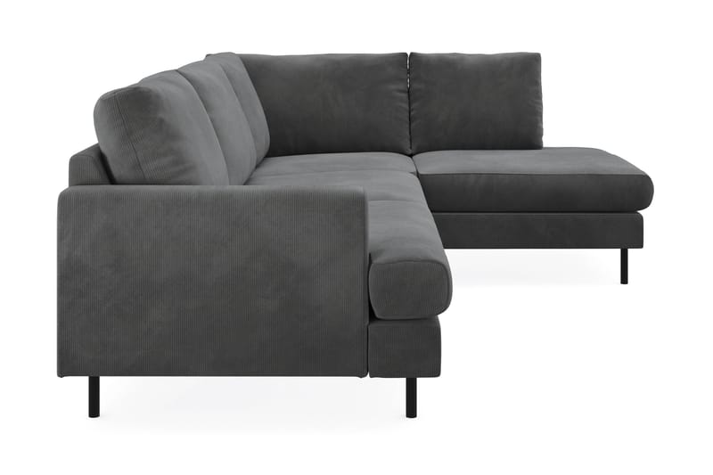 Soffa m. Schäslong Menard Compact 4-sits - Grå - Möbler - Soffa - Divansoffa & schäslongsoffa - 4 sits soffa med divan