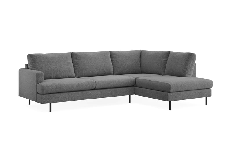 Soffa m. Schäslong Menard Compact 4-sits - Mörkgrå - Möbler - Soffa - Divansoffa & schäslongsoffa - 4 sits soffa med divan