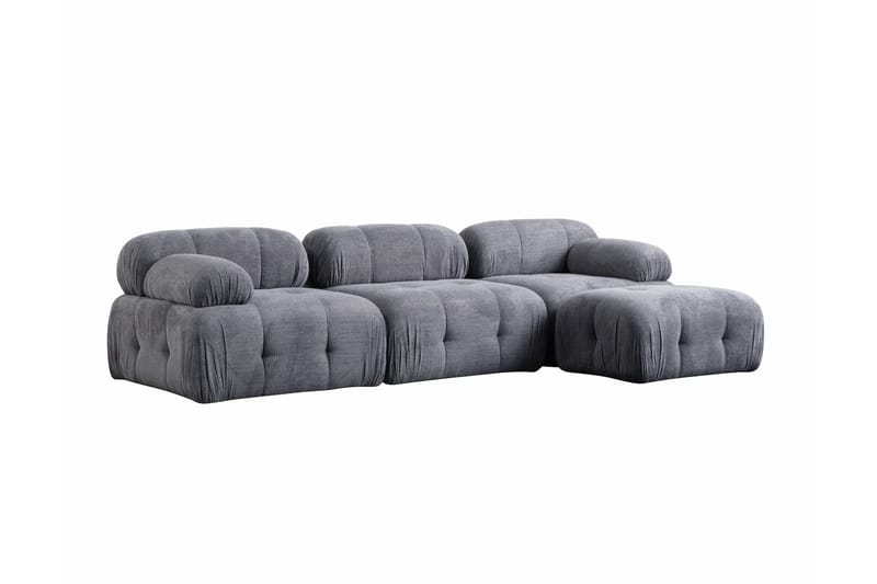 Bengul Soffa med Divan 3-sits - Grå - Möbler - Soffa - Divansoffa & schäslongsoffa - 3 sits soffa med divan