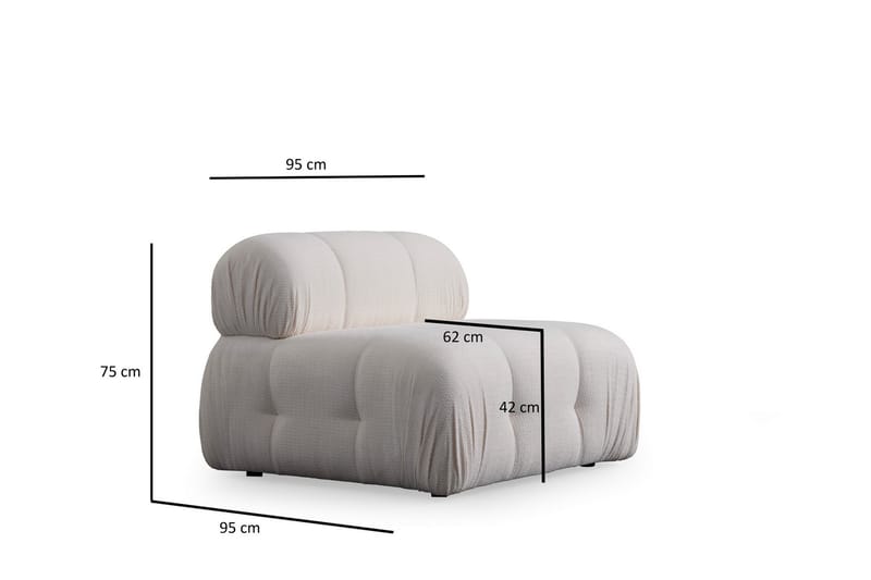 Bengul Soffa med Divan 3-sits - Vit - Möbler - Soffa - Divansoffa & schäslongsoffa - 3 sits soffa med divan