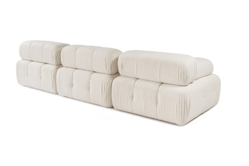 Bubblig Divansoffa 3-sits 315 cm Belgin - Ljusbeige - Möbler - Soffa - Divansoffa & schäslongsoffa - 4 sits soffa med divan