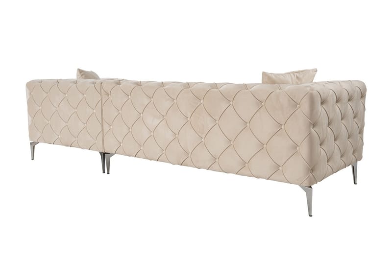 Canunda 3-sits Soffa med Divan Höger - Beige - Möbler - Soffa - Divansoffa & schäslongsoffa - 3 sits soffa med divan