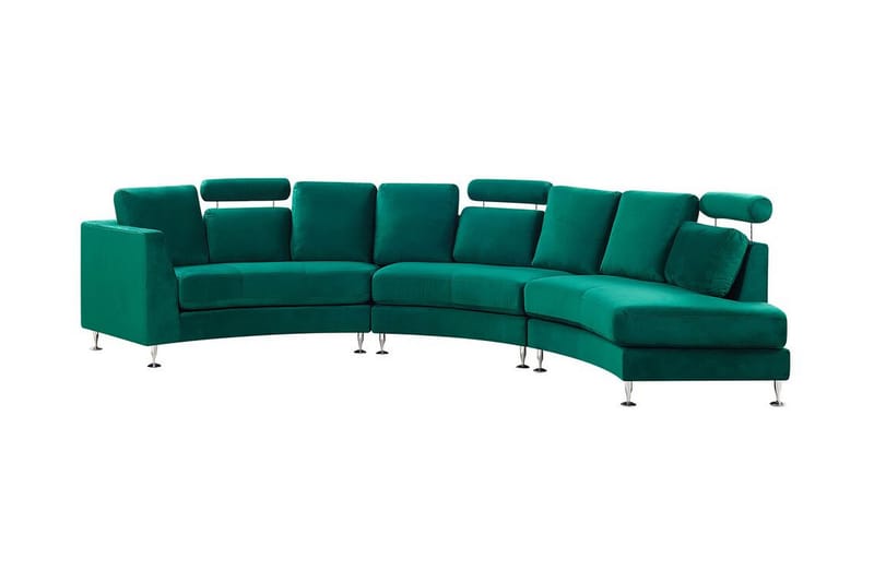 Divansoffa Jobean - Sammet/Mörkgrön - 2 sits soffa med divan - 4 sits soffa med divan - Sammetssoffa - Skinnsoffa - 3 sits soffa med divan - Divansoffa & schäslongsoffa