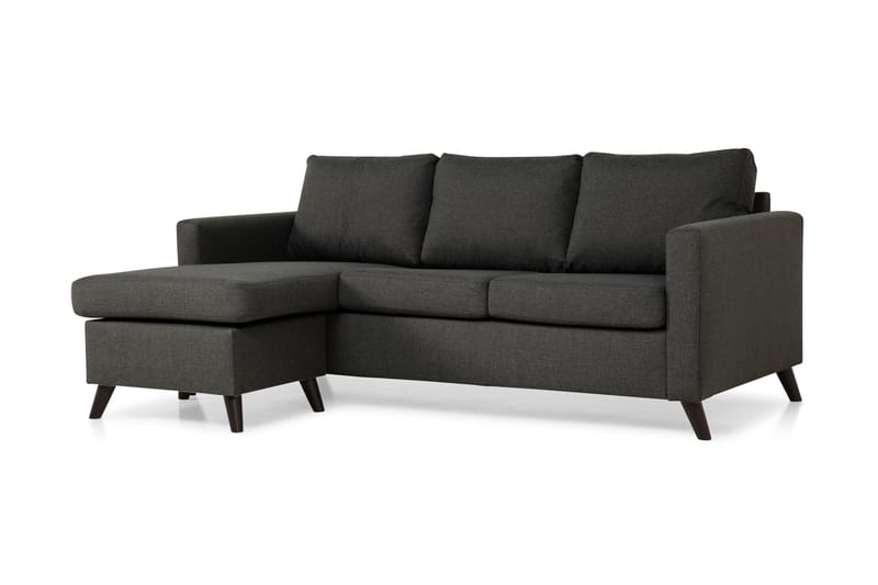 Divansoffa Yen 3-sits Vändbar - Mörkgrå - Möbler - Soffa - Divansoffa & schäslongsoffa - 3 sits soffa med divan