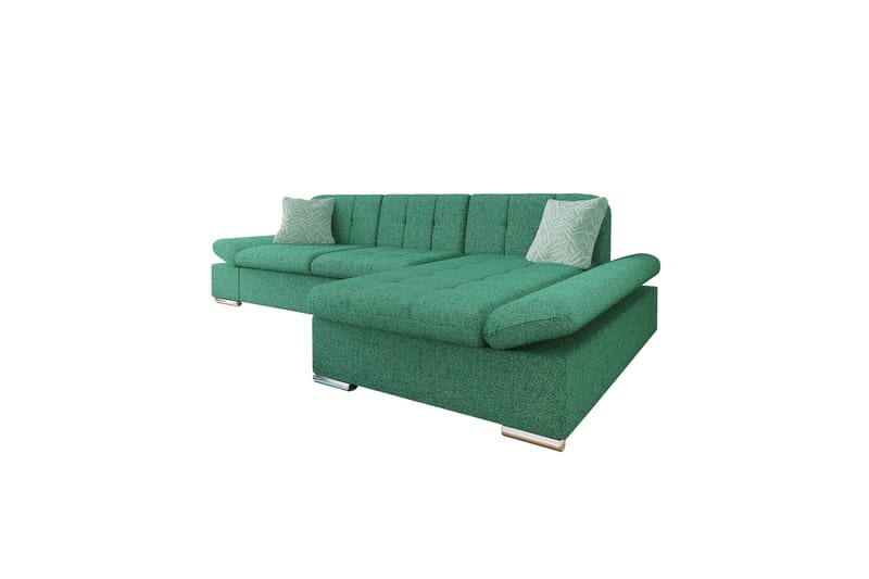 Djerra Soffa med Divan 3-sits - Grön - Möbler - Soffa - Divansoffa & schäslongsoffa - 3 sits soffa med divan