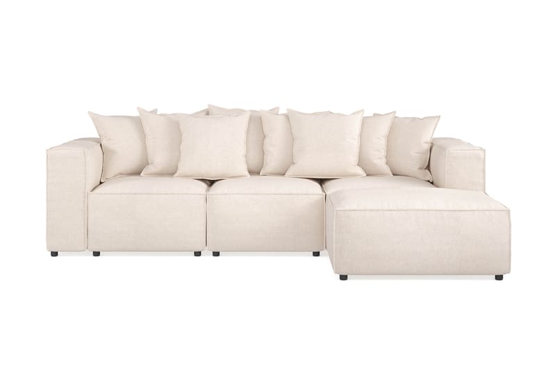 Djup Soffa 3-sits m. Divan Narender - Beige - 3 sits soffa med divan - Divansoffa & schäslongsoffa