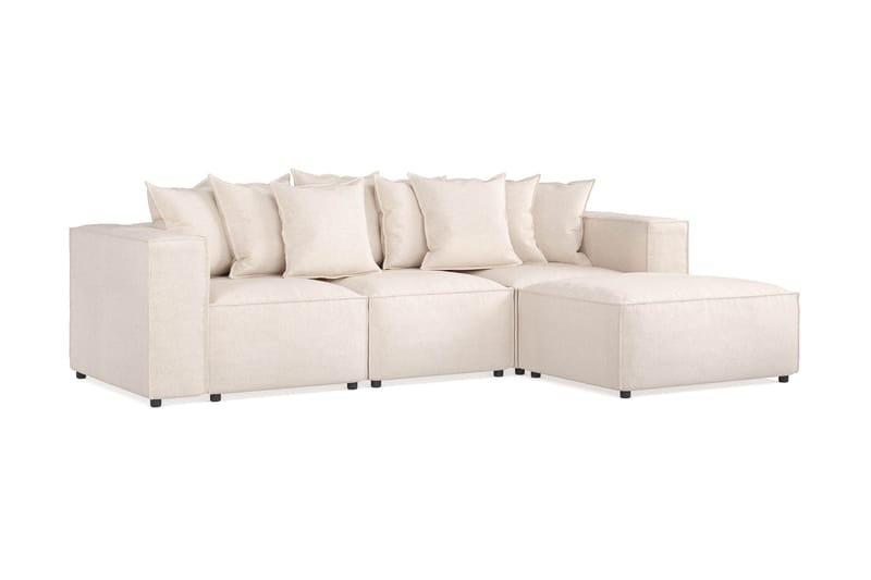 Djup Soffa 3-sits m. Divan Narender - Beige - Möbler - Soffa - Divansoffa & schäslongsoffa - 3 sits soffa med divan