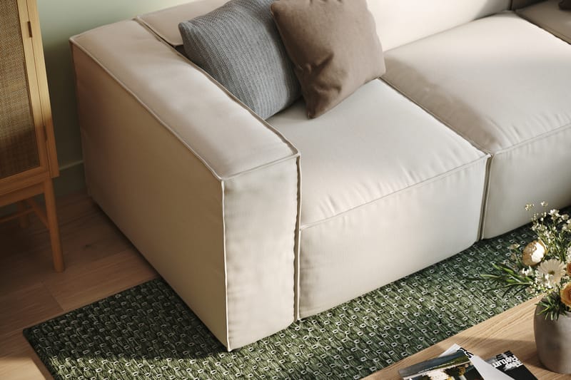 Djup Soffa 3-sits m. Divan Narender - Beige - Möbler - Soffa - Divansoffa & schäslongsoffa - 3 sits soffa med divan