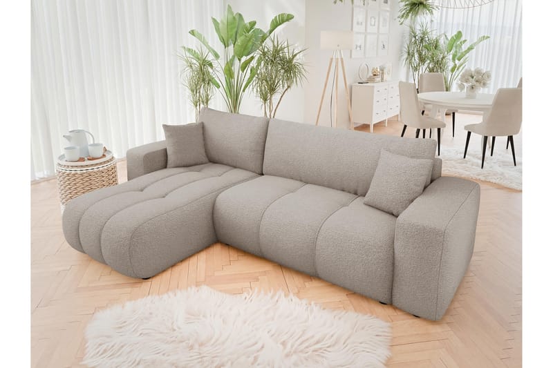 Flo Bäddsoffa med Divan 3-sits - Beige - Möbler - Soffa - Divansoffa & schäslongsoffa - 3 sits soffa med divan