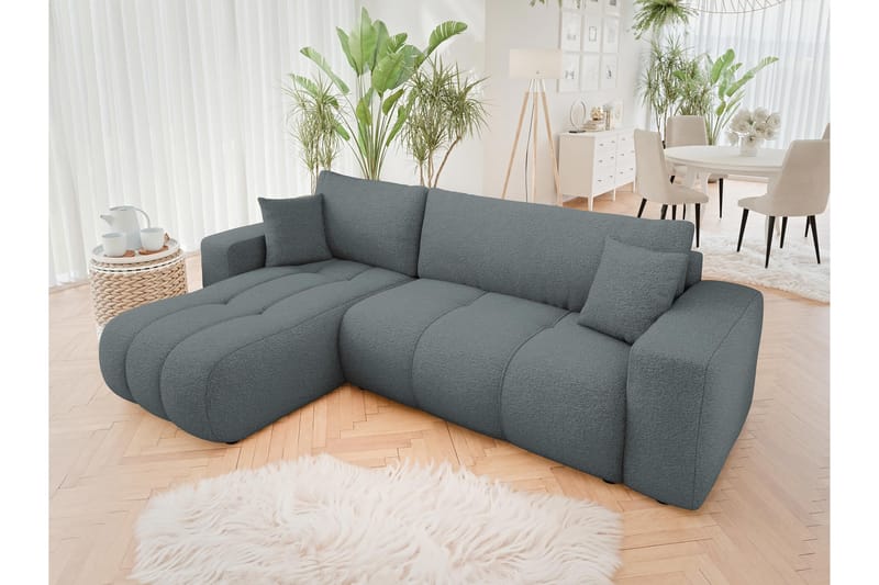 Flo Bäddsoffa med Divan 3-sits - Grå - Möbler - Soffa - Divansoffa & schäslongsoffa - 3 sits soffa med divan