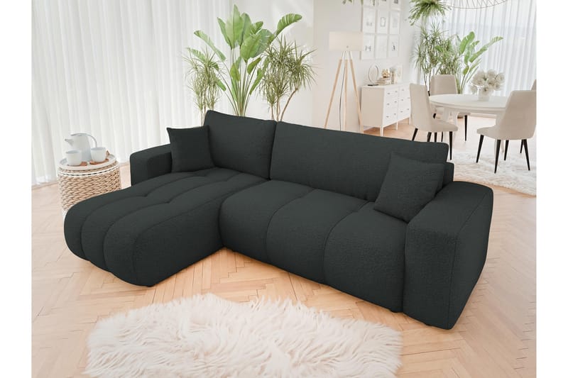 Flo Bäddsoffa med Divan 3-sits - Svart - Möbler - Soffa - Divansoffa & schäslongsoffa - 3 sits soffa med divan