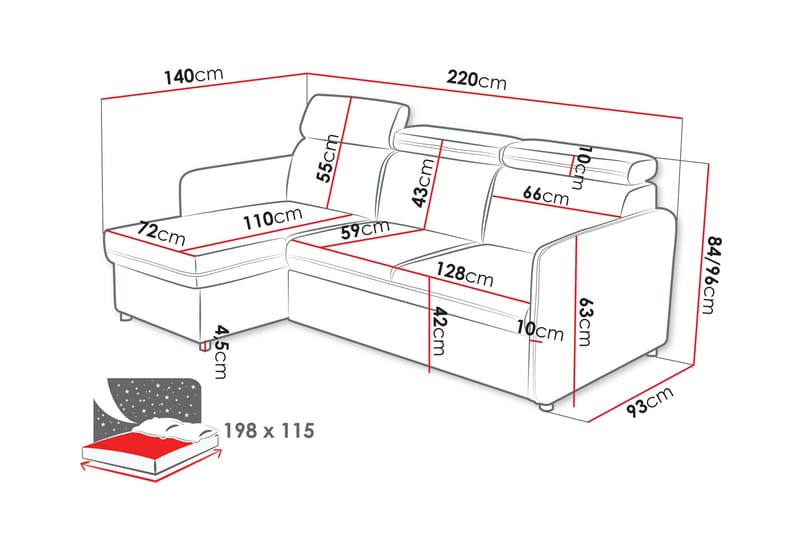 Fredrik Soffa med Divan 3-sits - Beige - Möbler - Soffa - Divansoffa & schäslongsoffa - 3 sits soffa med divan