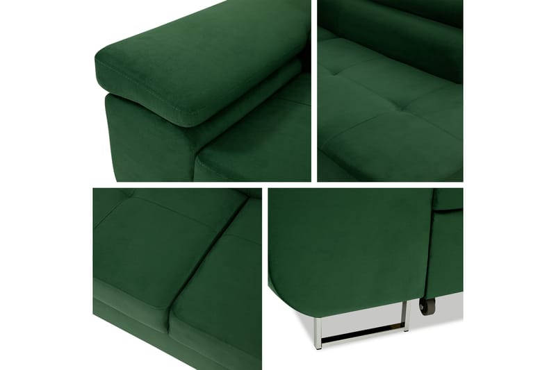 Gabina Soffa med Schäslong 3-sits - Mörkgrå - Möbler - Soffa - Divansoffa & schäslongsoffa - 3 sits soffa med divan