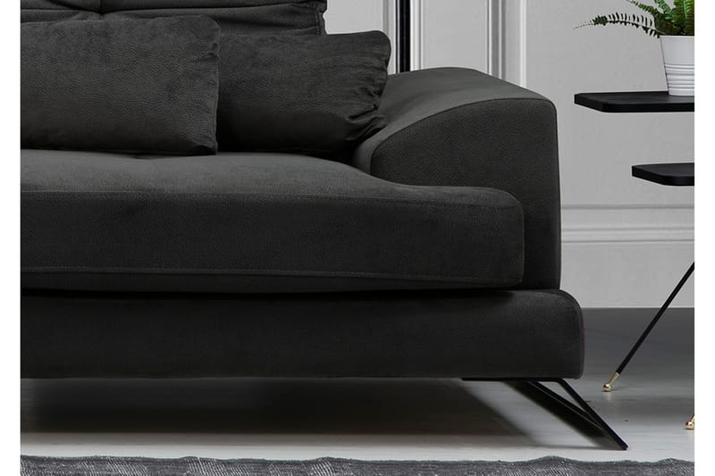 Hörnsoffa Bosell med Divan Vänster - Svart - Möbler - Soffa - Divansoffa & schäslongsoffa