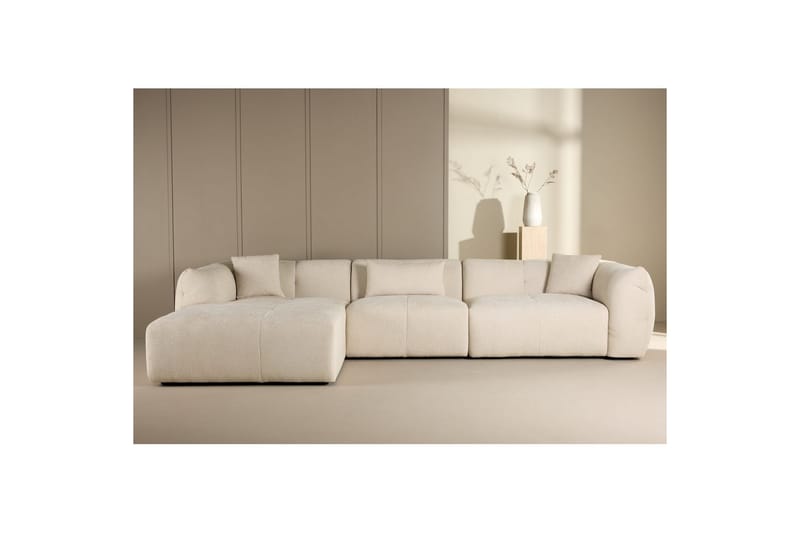 Hörnsoffa VIND Positano - Beige - Möbler - Soffa - Divansoffa & schäslongsoffa - 4 sits soffa med divan