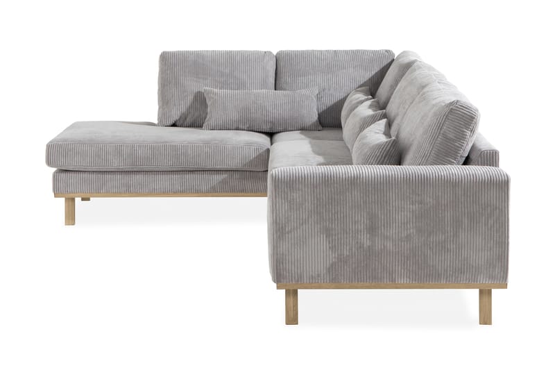 L-Soffa Haga 2,5-sits - Ljusgrå - 2 sits soffa med divan - 4 sits soffa med divan - Sammetssoffa - Skinnsoffa - 3 sits soffa med divan - Divansoffa & schäslongsoffa