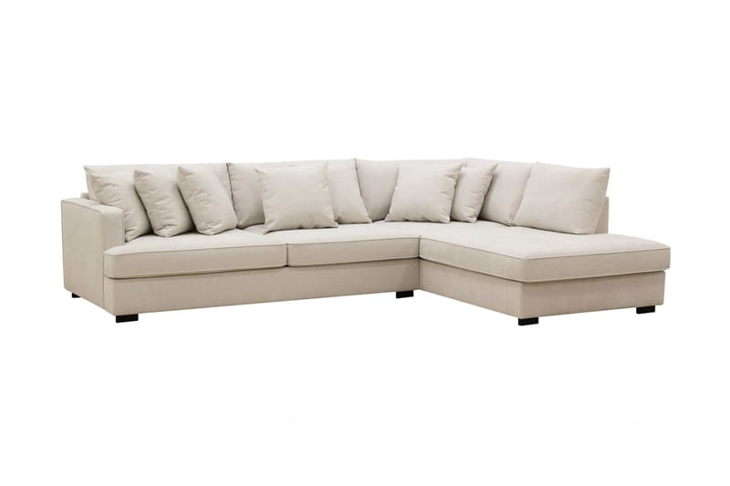 Rossi Djup 3-sits L Soffa med Schäslong Höger - Ljus Beige - Möbler - Soffa - Divansoffa & schäslongsoffa - 4 sits soffa med divan