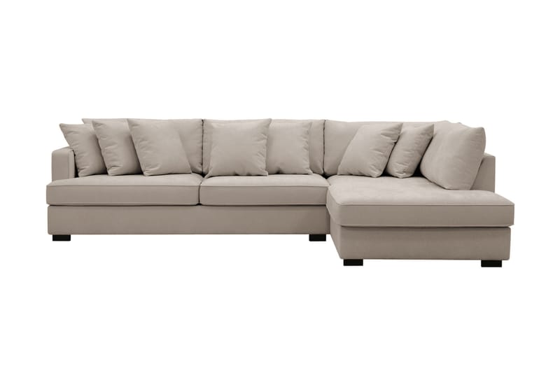 Rossi Djup 3-sits L Soffa med Schäslong Höger - Ljus Brun - Möbler - Soffa - Divansoffa & schäslongsoffa - 4 sits soffa med divan