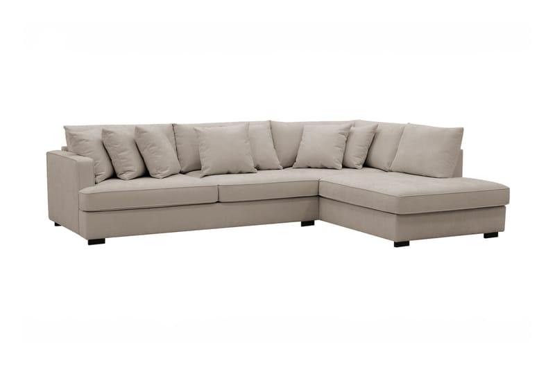 Rossi Djup 3-sits L Soffa med Schäslong Höger - Ljus Brun - Möbler - Soffa - Divansoffa & schäslongsoffa - 4 sits soffa med divan