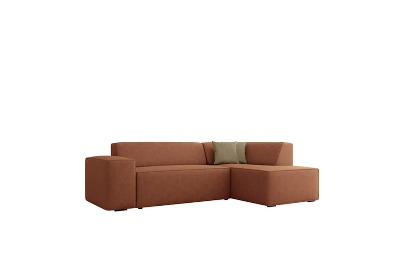 Slucajno Soffa med Schäslong 3-sits - Orange/Beige - Möbler - Soffa - Divansoffa & schäslongsoffa - 3 sits soffa med divan