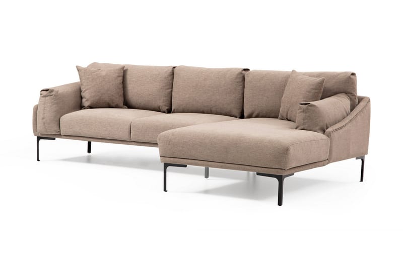 Soffa m. Divan Lumsden 4-sits - Mocha - Möbler - Soffa - Divansoffa & schäslongsoffa - 4 sits soffa med divan